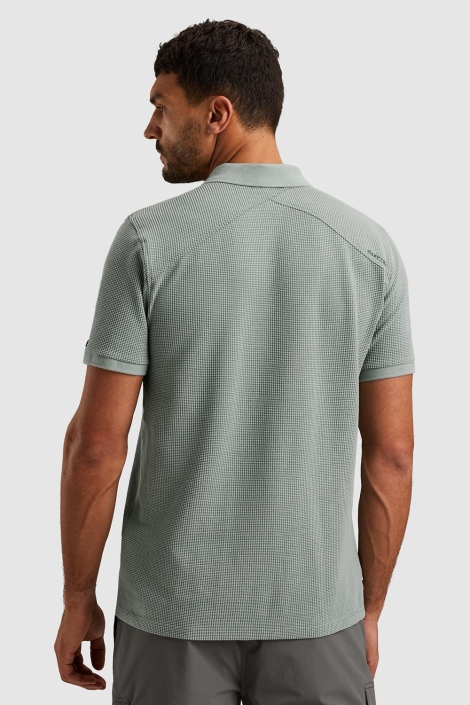 Cast Iron short sleeve r-neck two tone waffl